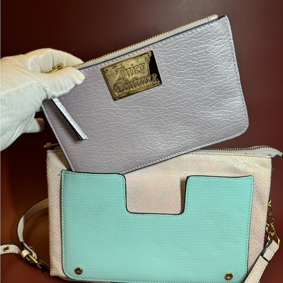 JUICE COUTURE CROSSBODY BAG WITH REMOVABLE POUCH - Picture 9 of 10